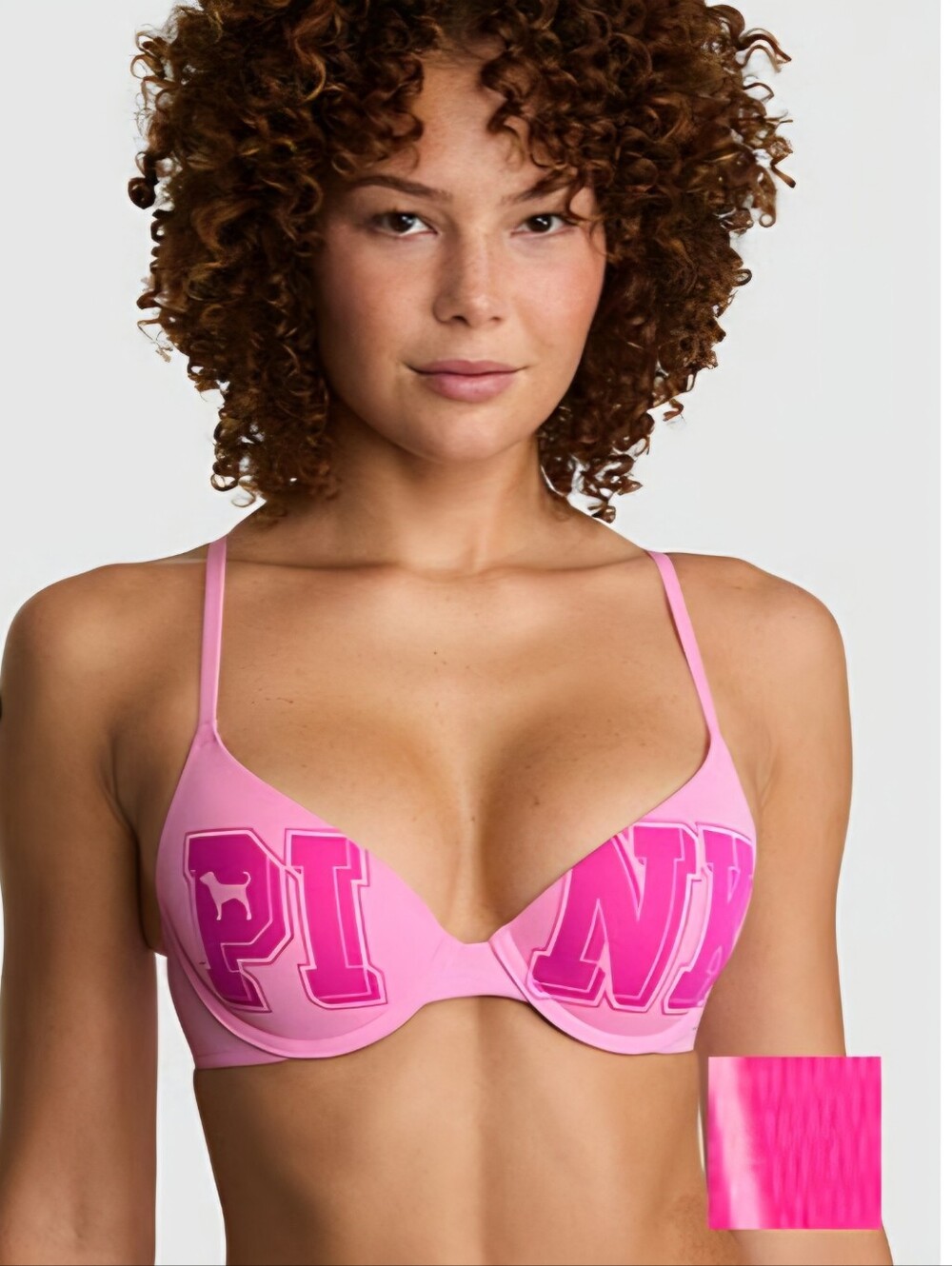 PINK Victoria's Secret Pink Lollipop Logo Push-Up Bra NWT